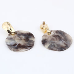 Smoky Quartz Resin Drop Earrings