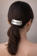 Silver Arc Luxe Hair Tie