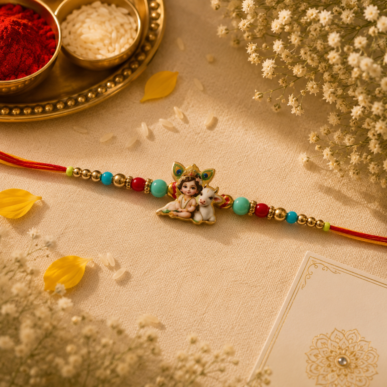 Bal Krishna Rakhi Set of 2