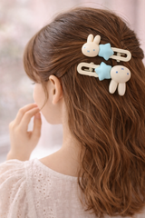 Blue Bunny Star Hair Clip Set OF 2