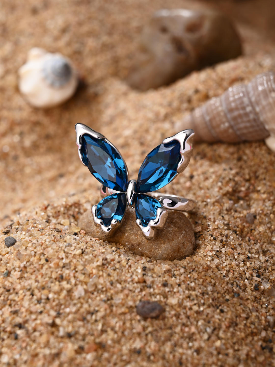Sapphire Butterfly Ring