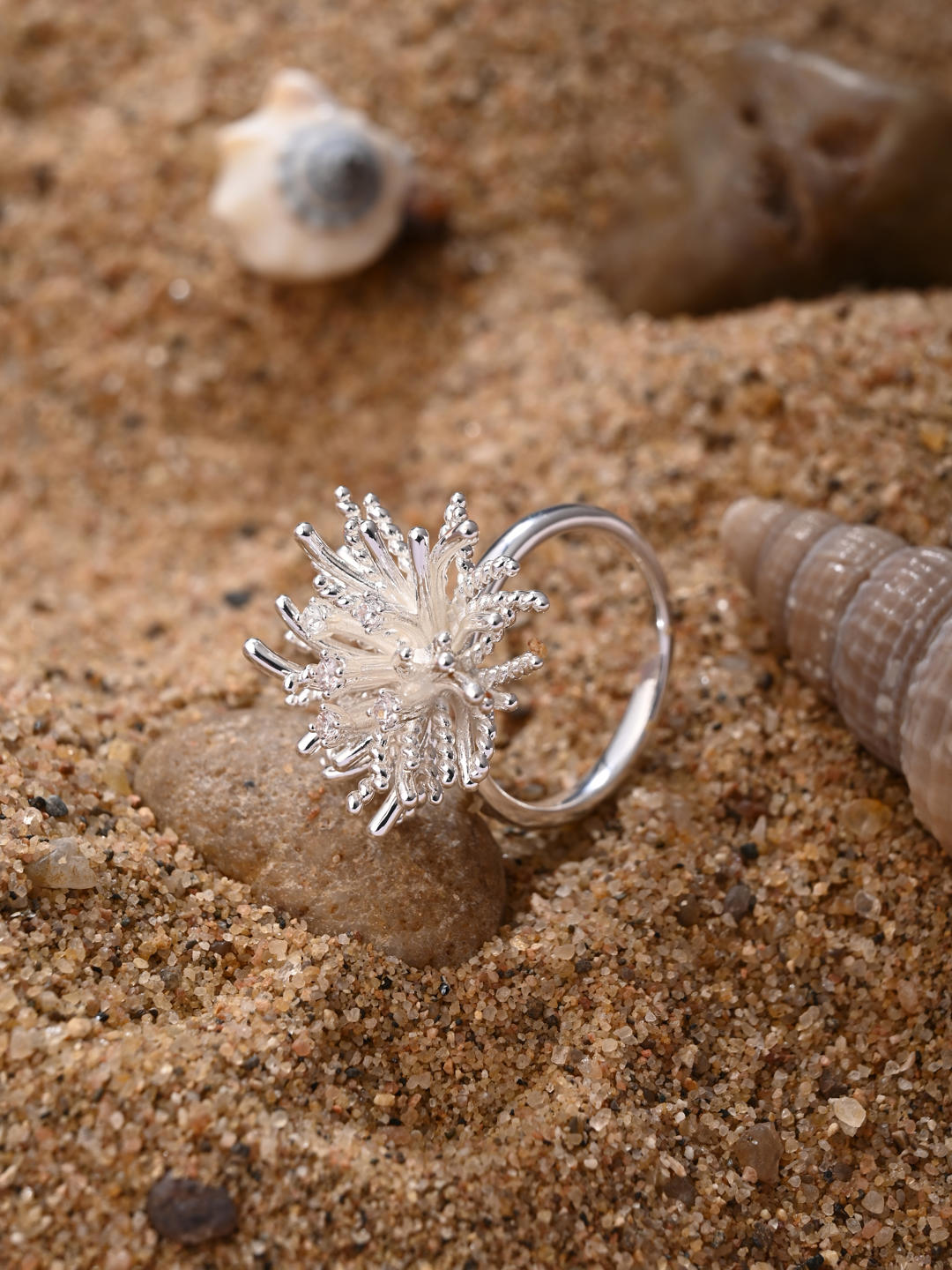 Ocean Blossom Adjustable Ring