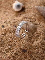 Baguette Luxe Adjustable Ring – Silver