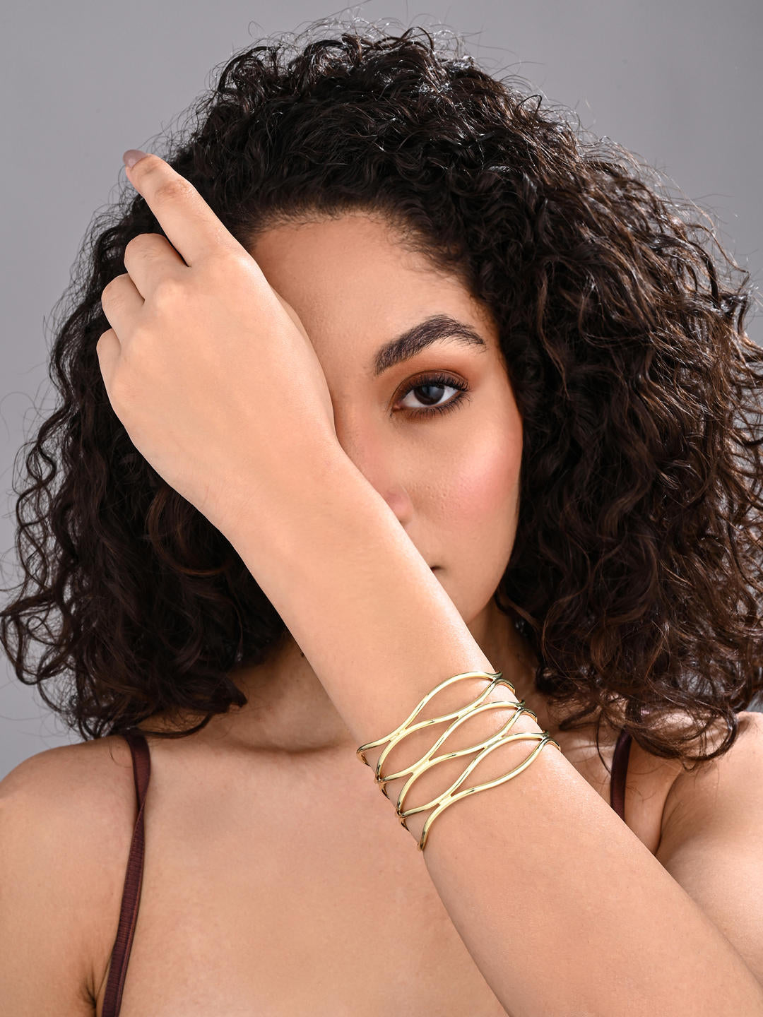 Golden Waves of Eternity Designer Bangle