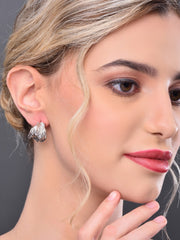 Silver Semi Hoop Earring