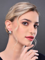 Silver Semi Hoop Earring