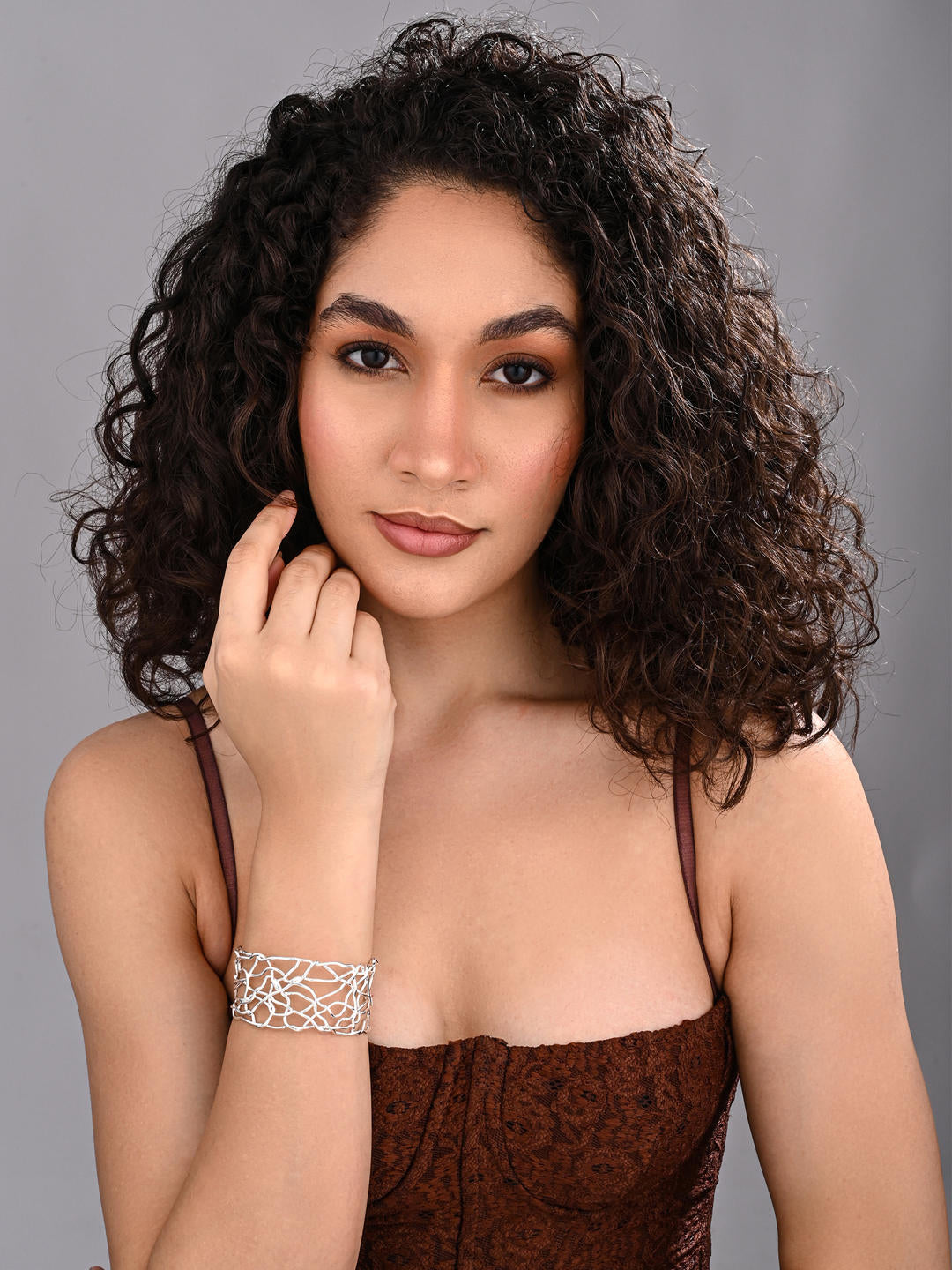 Silver Lace Mesh Bangle