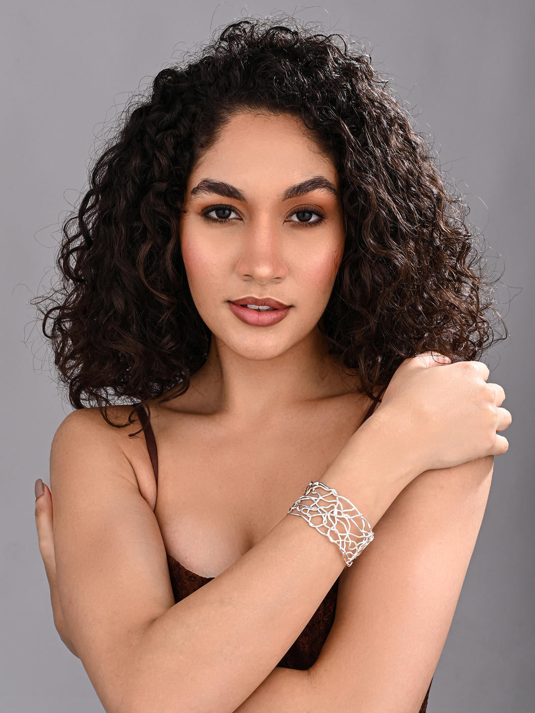 Silver Lace Mesh Bangle