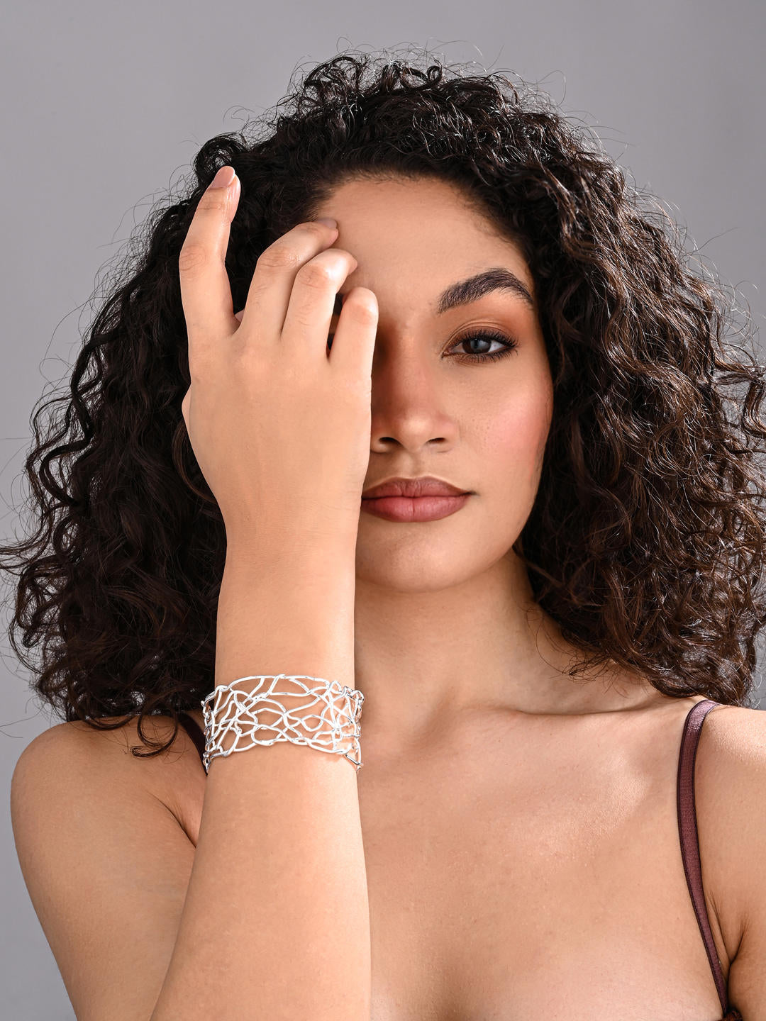 Silver Lace Mesh Bangle
