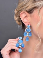 Dazzling  Blue Dangler Earrings