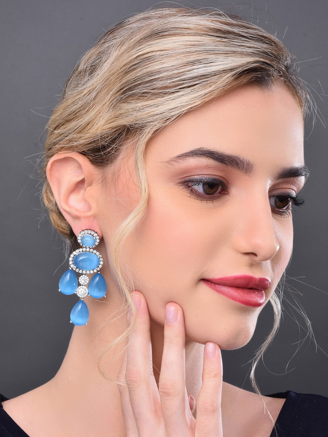 Dazzling  Blue Dangler Earrings