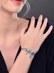 Blue Charm Adjustable Bangle