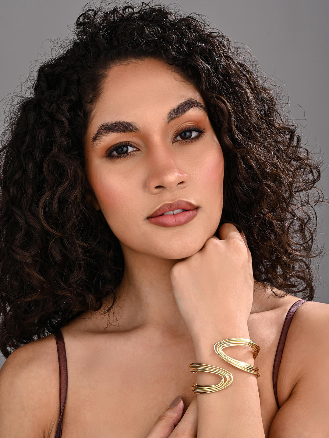 Golden Wave Wrap Bangle