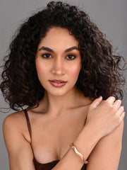 Enamel Ripple Wave Bangle – BROWN