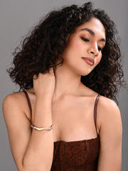 Enamel Ripple Wave Bangle – BROWN