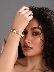 Enamel Voyage Colorblock Bangle – Coffee Brown