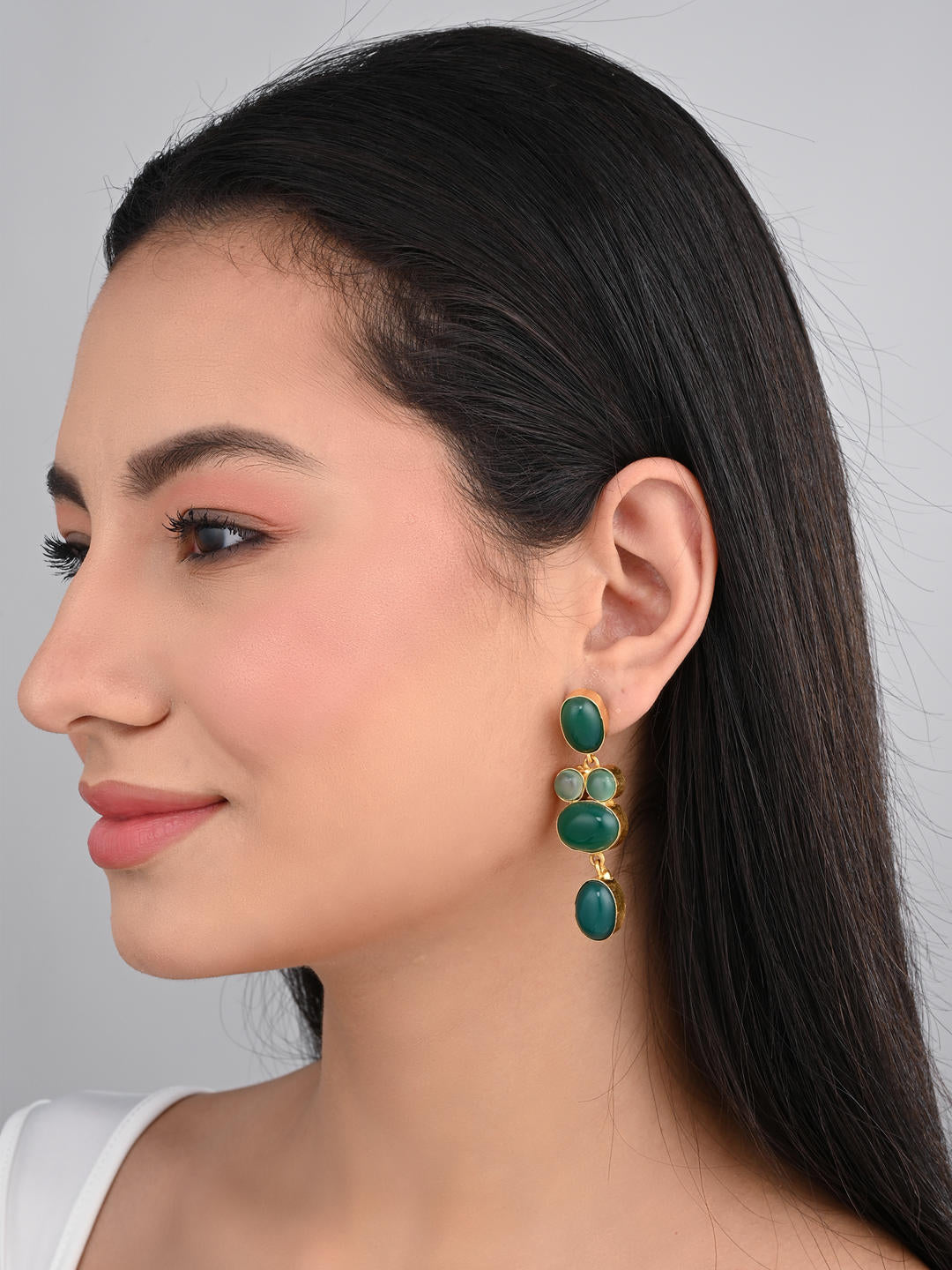 Emerald Tide Danglers