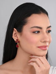 Crimson Drop Earrings