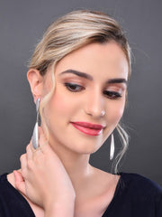Elegant Tassel Silver Earring