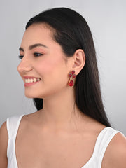 Crimson Drop Earrings