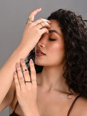 Serene Bloom Stack Ring Set