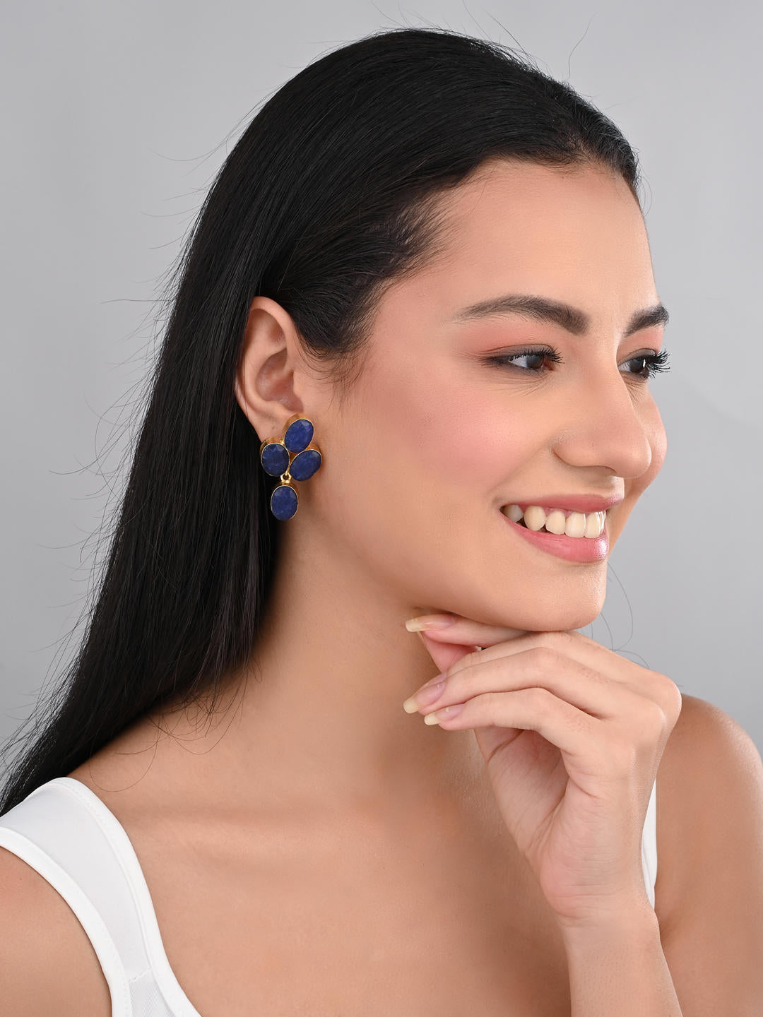 Sapphire Bloom Earrings