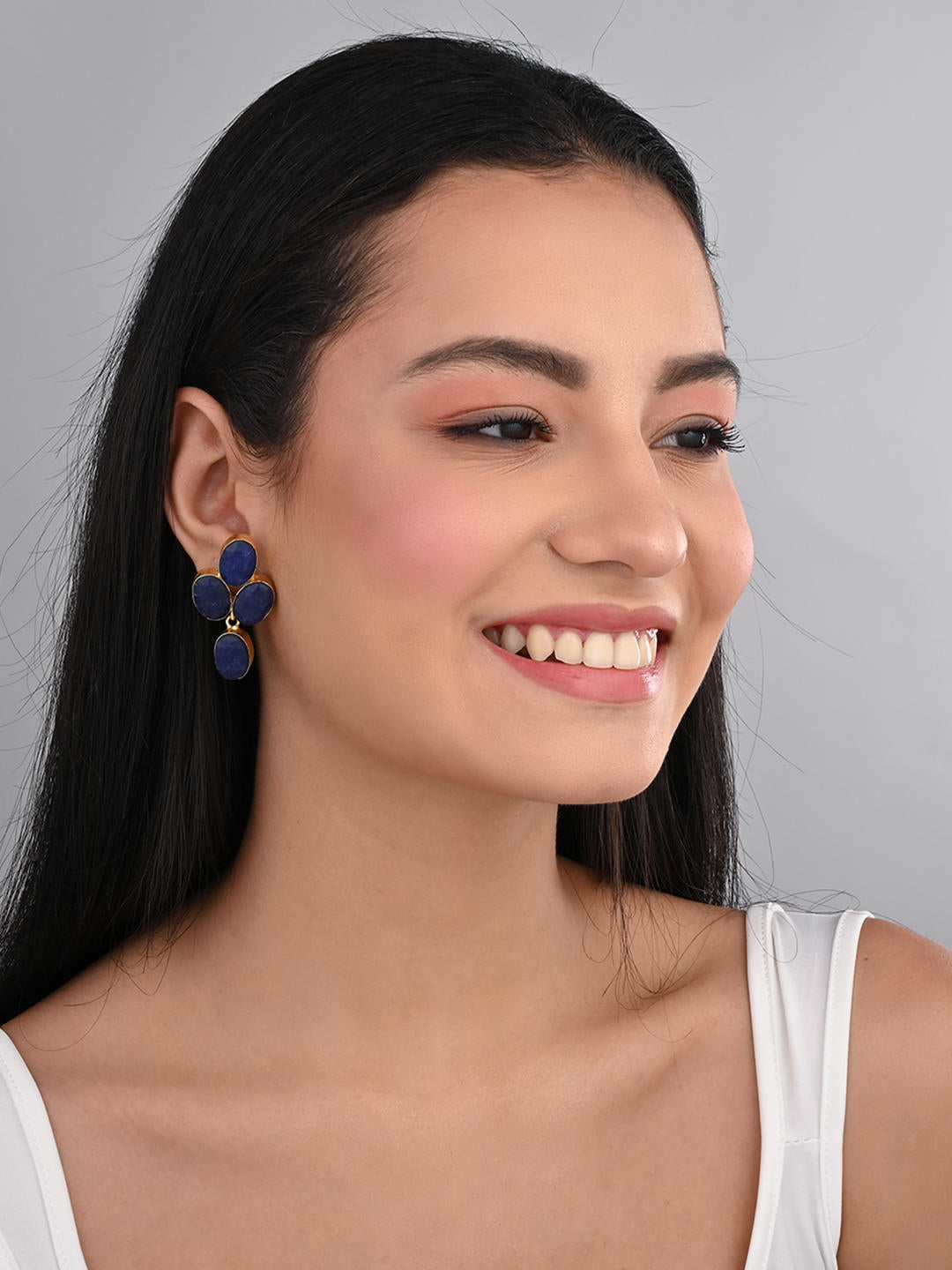 Sapphire Bloom Earrings