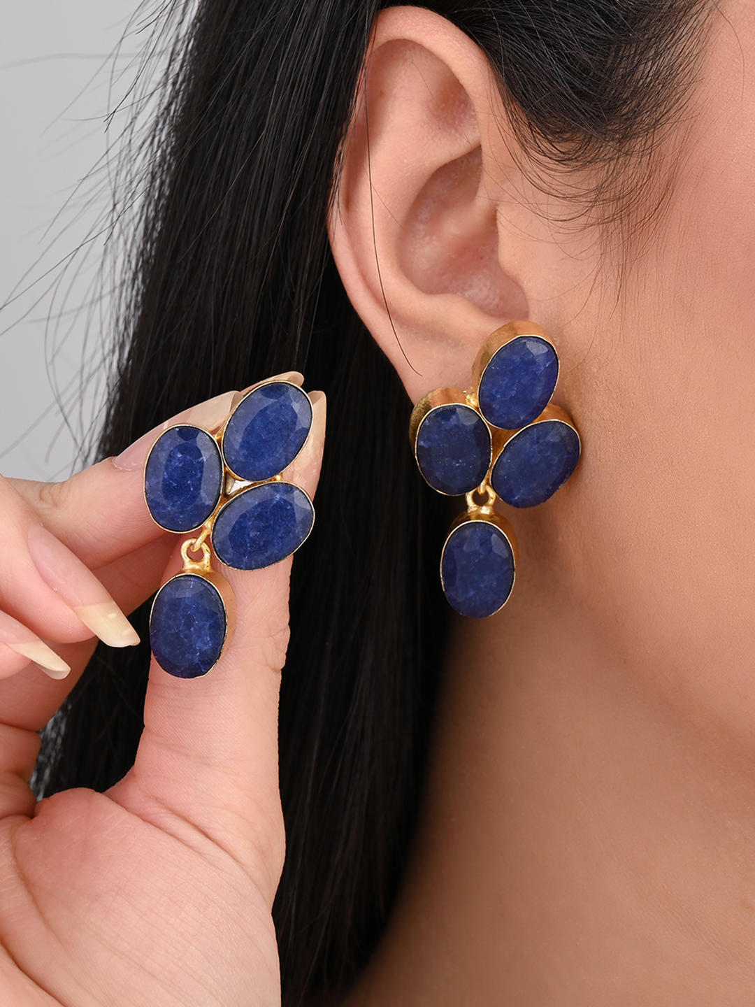 Sapphire Bloom Earrings
