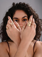 Gilded Luxe Stack Ring Set