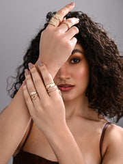 Gilded Luxe Stack Ring Set