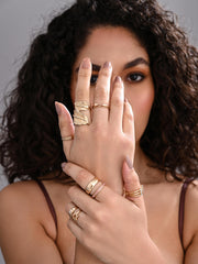 Gilded Luxe Stack Ring Set