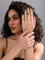 Sterling Moonstone Ring Ensemble