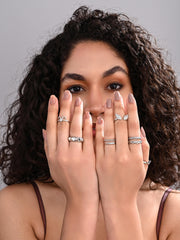 Silver Sculpt Stack Set