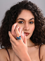 Sapphire Butterfly Ring