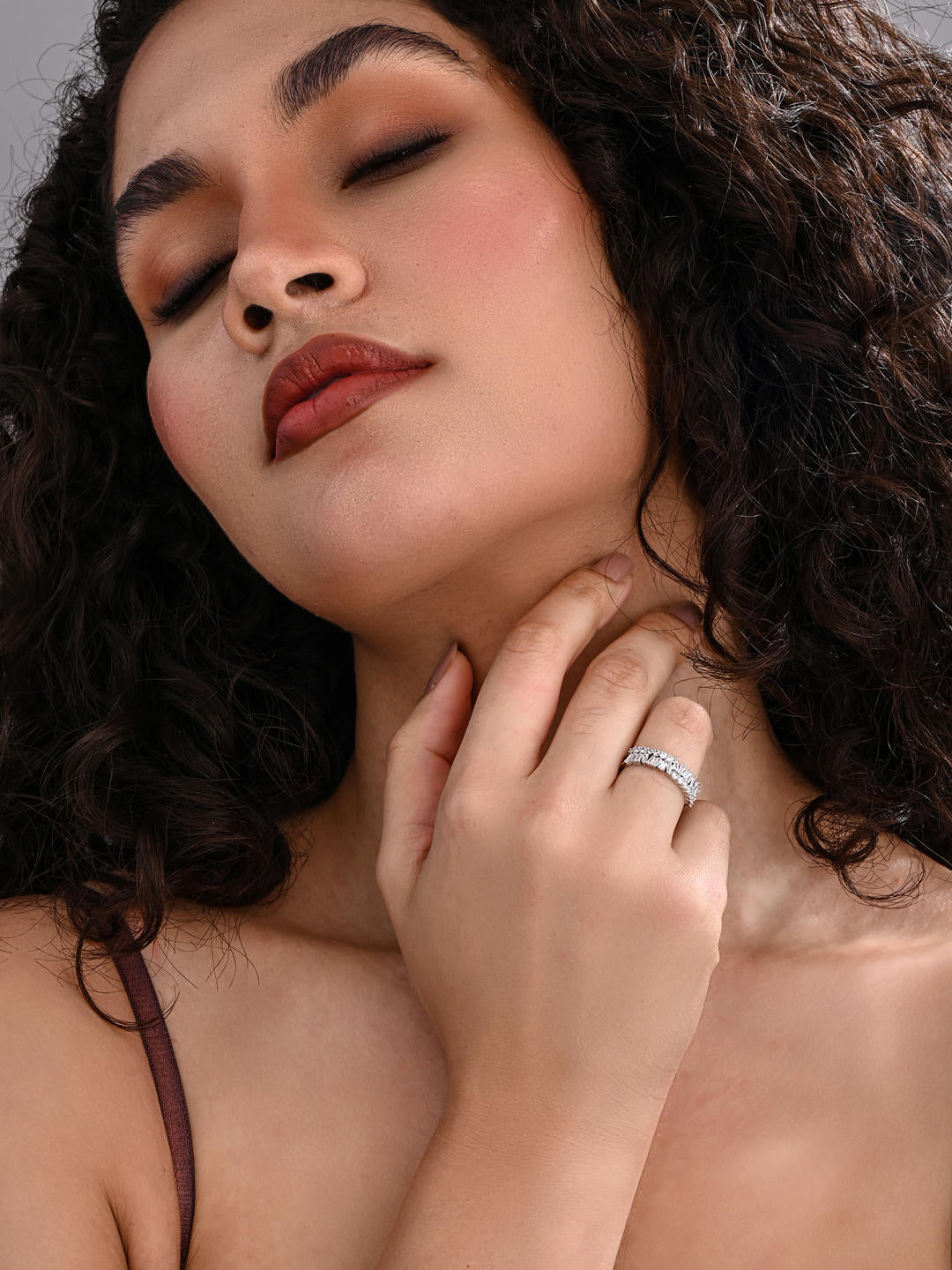 Baguette Luxe Adjustable Ring – Silver