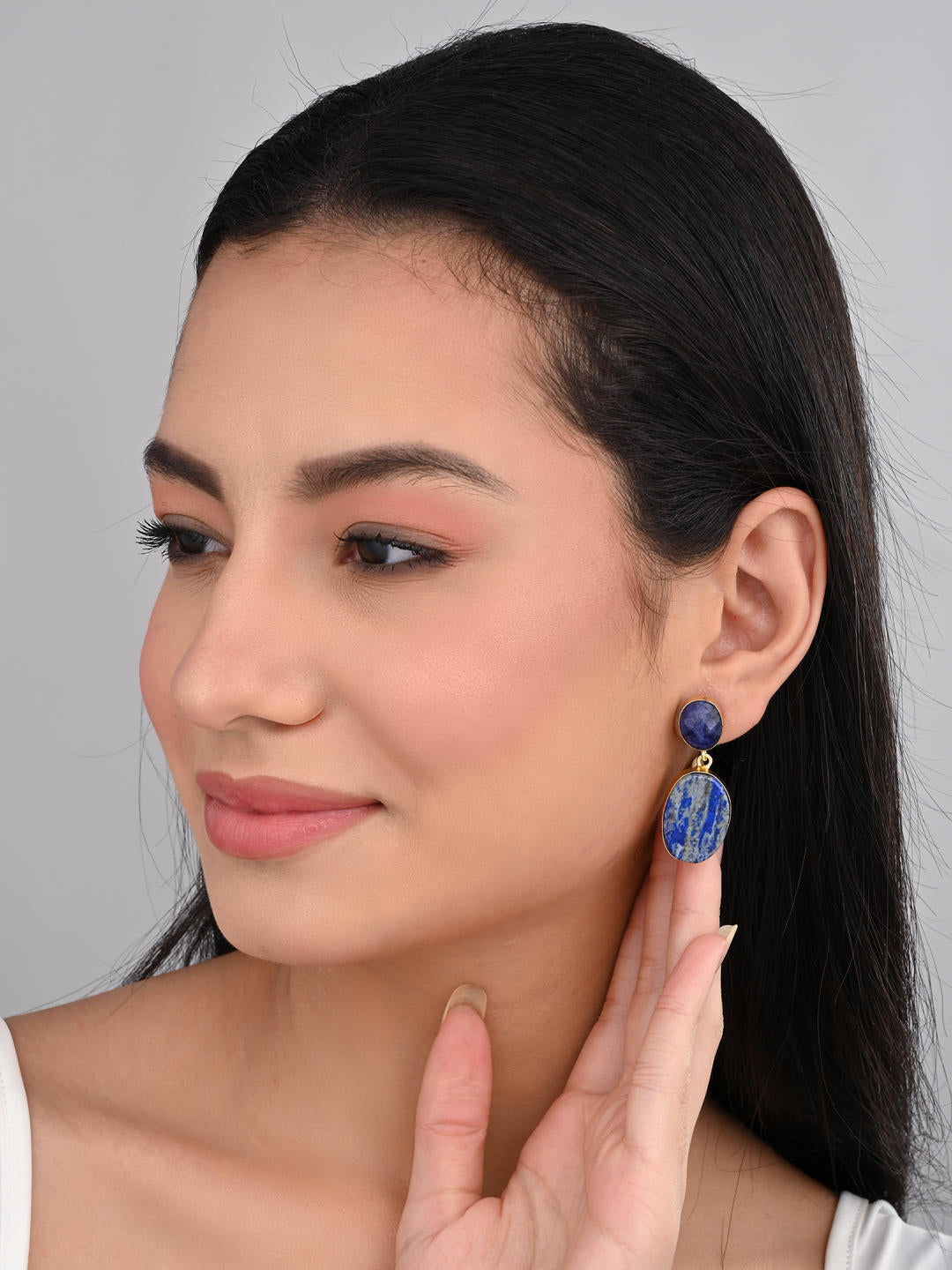 Azure Earth Stone Earrings