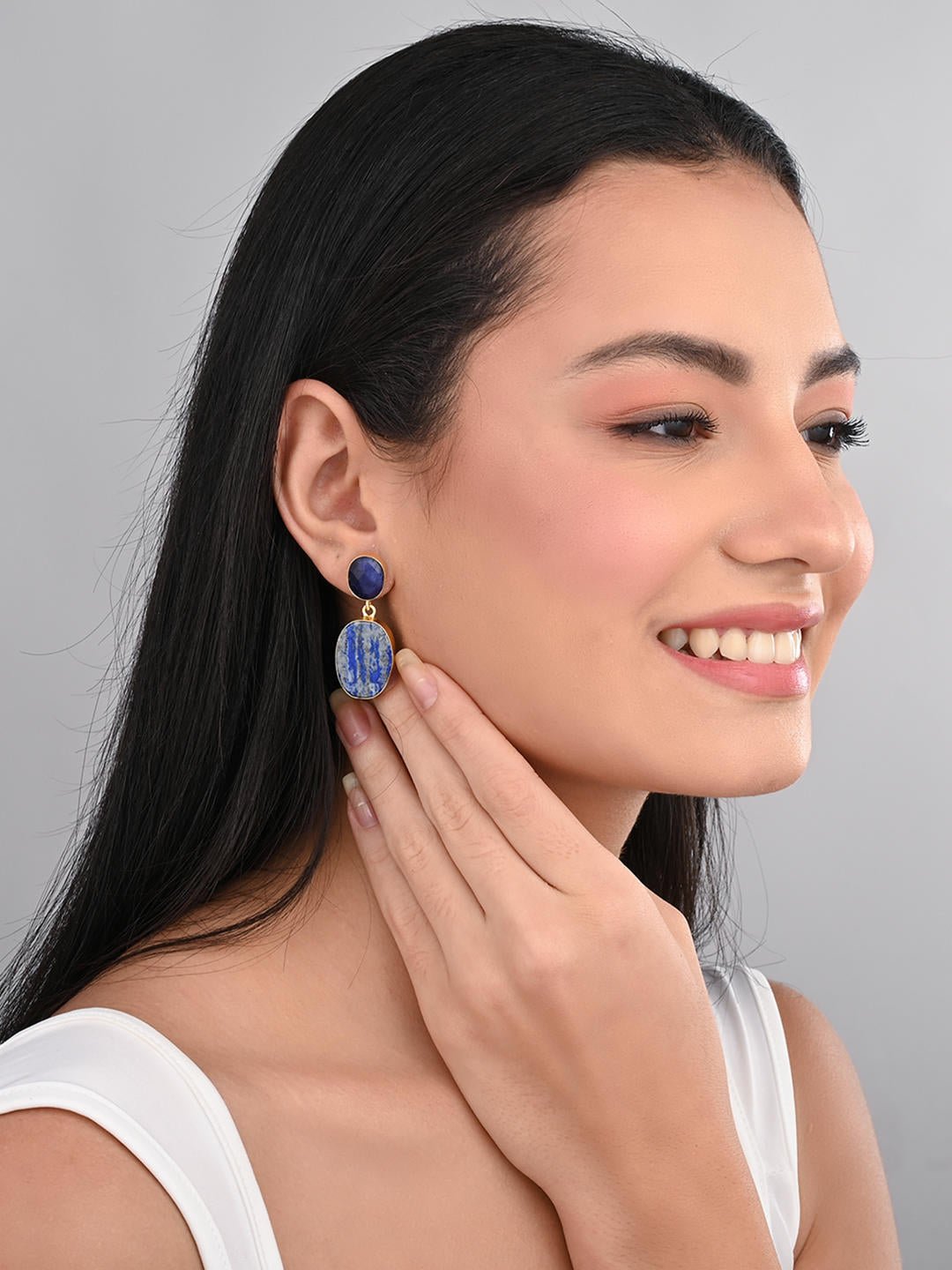 Azure Earth Stone Earrings