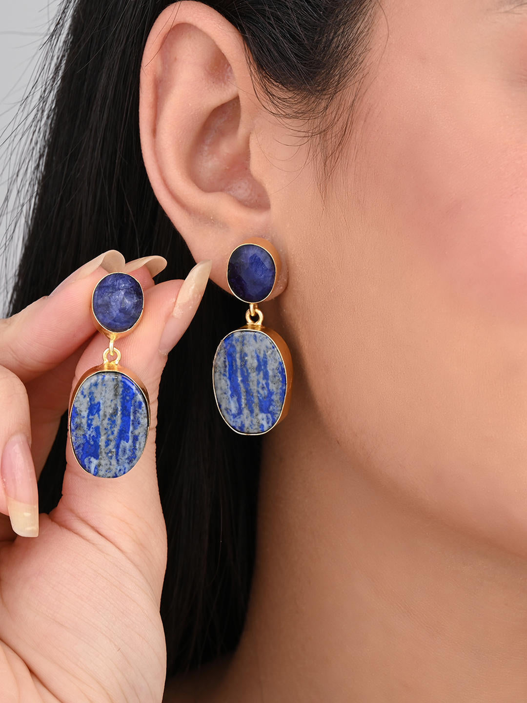 Azure Earth Stone Earrings