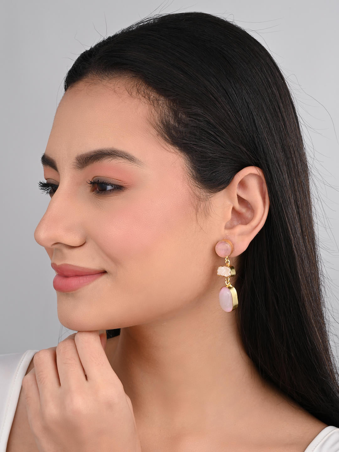 Blush Pearl Bloom Drop Earrings