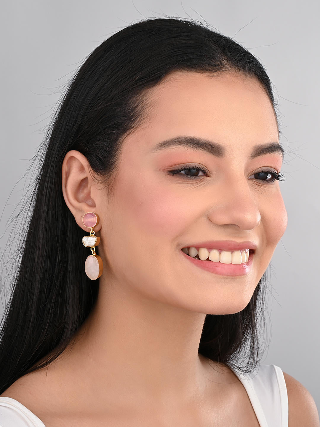 Blush Pearl Bloom Drop Earrings