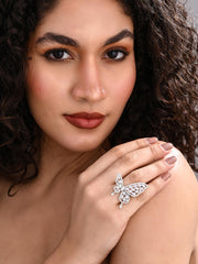 Celestial Butterfly Statement Ring – Silver