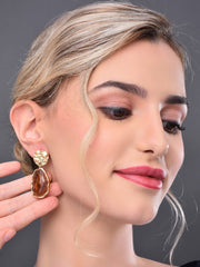 Amber Acrylic Drop Earrings