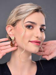 Amber Acrylic Drop Earrings
