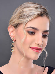 Blue Mixed Shape Gem Drop Earring