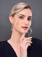 Blue Mixed Shape Gem Drop Earring