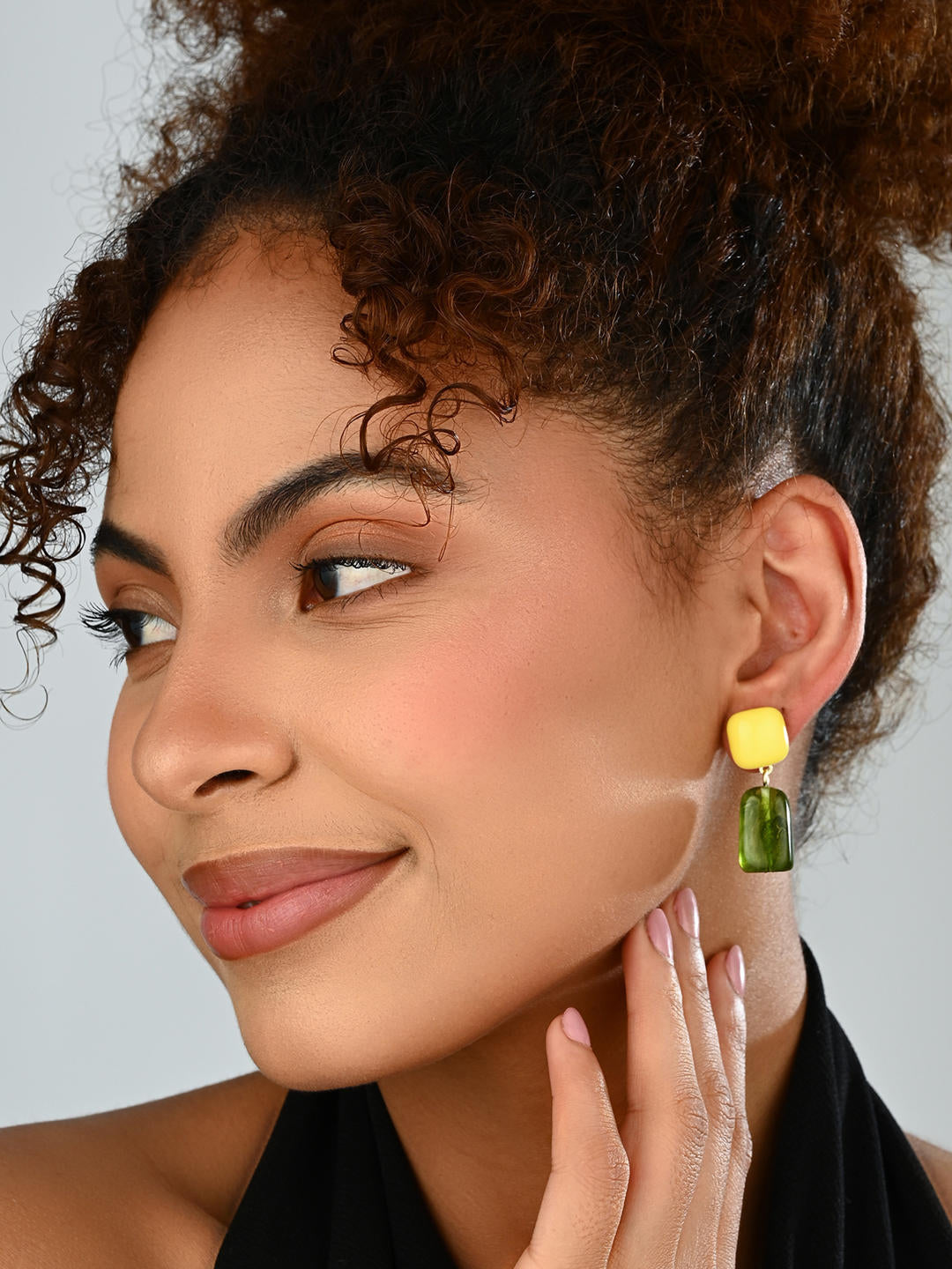 Citrus Moss Drop Earring
