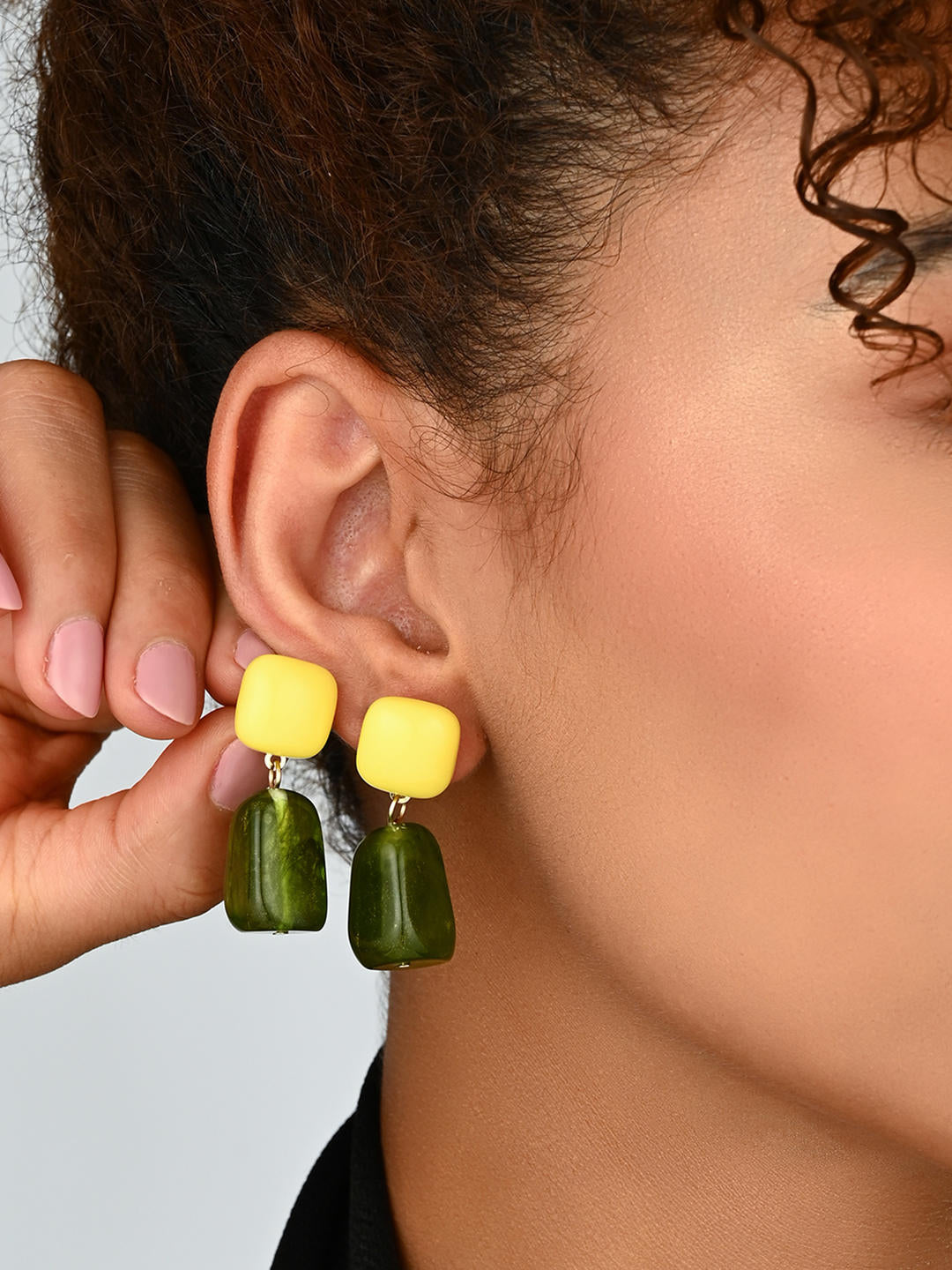 Citrus Moss Drop Earring