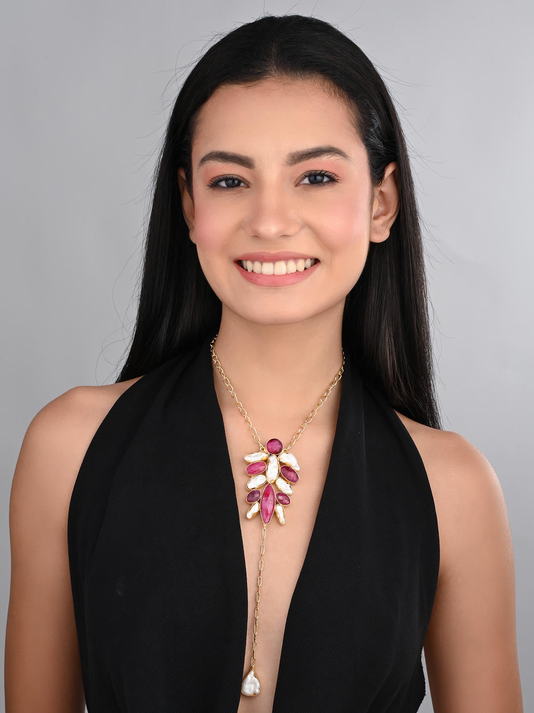 Ruby Tide Statement Necklace