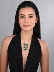 Emerald Vine Lariat Necklace