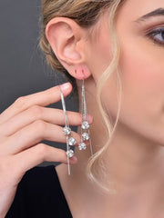 Contemporary Fish Hook Drop Earring